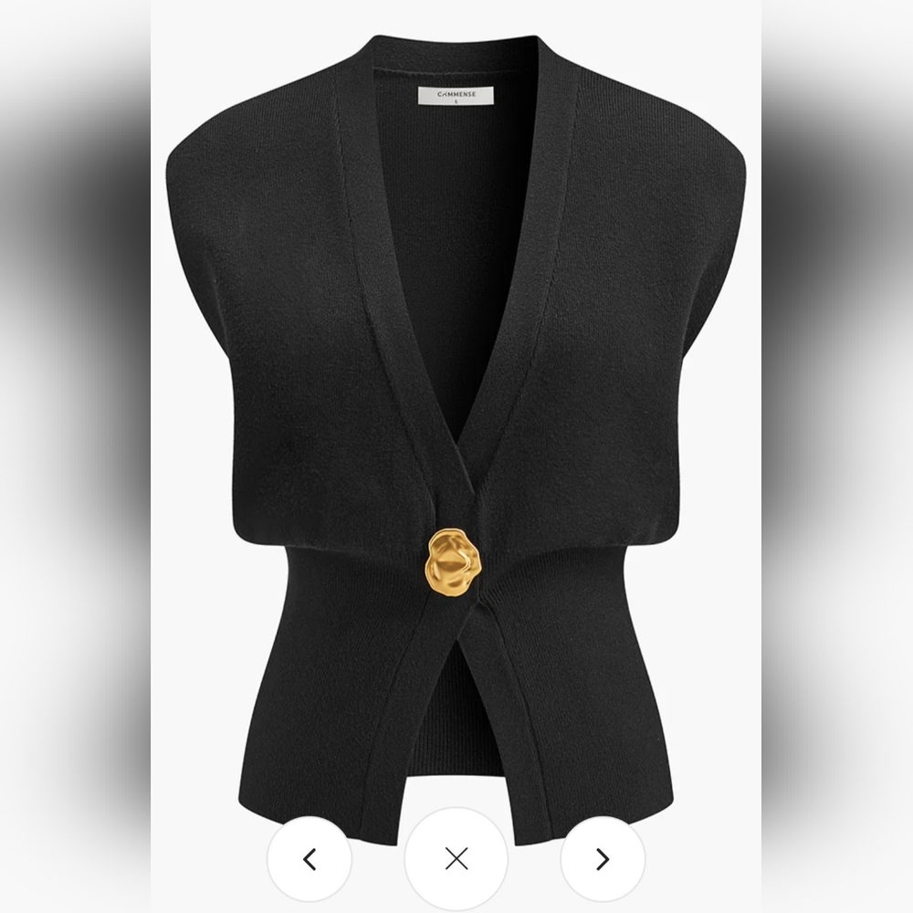 Commense Sweater Vest Knit Top. Size Large - Picture 3 of 8